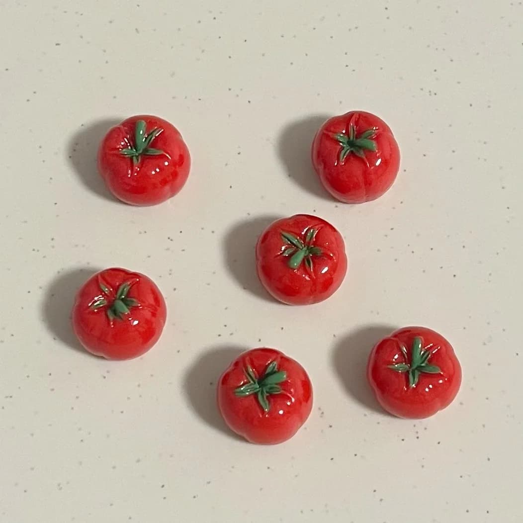 Mini Figurines de tomate 3D réalistes, 10 pièces, légumes mignons miniatures, décorations de scène D