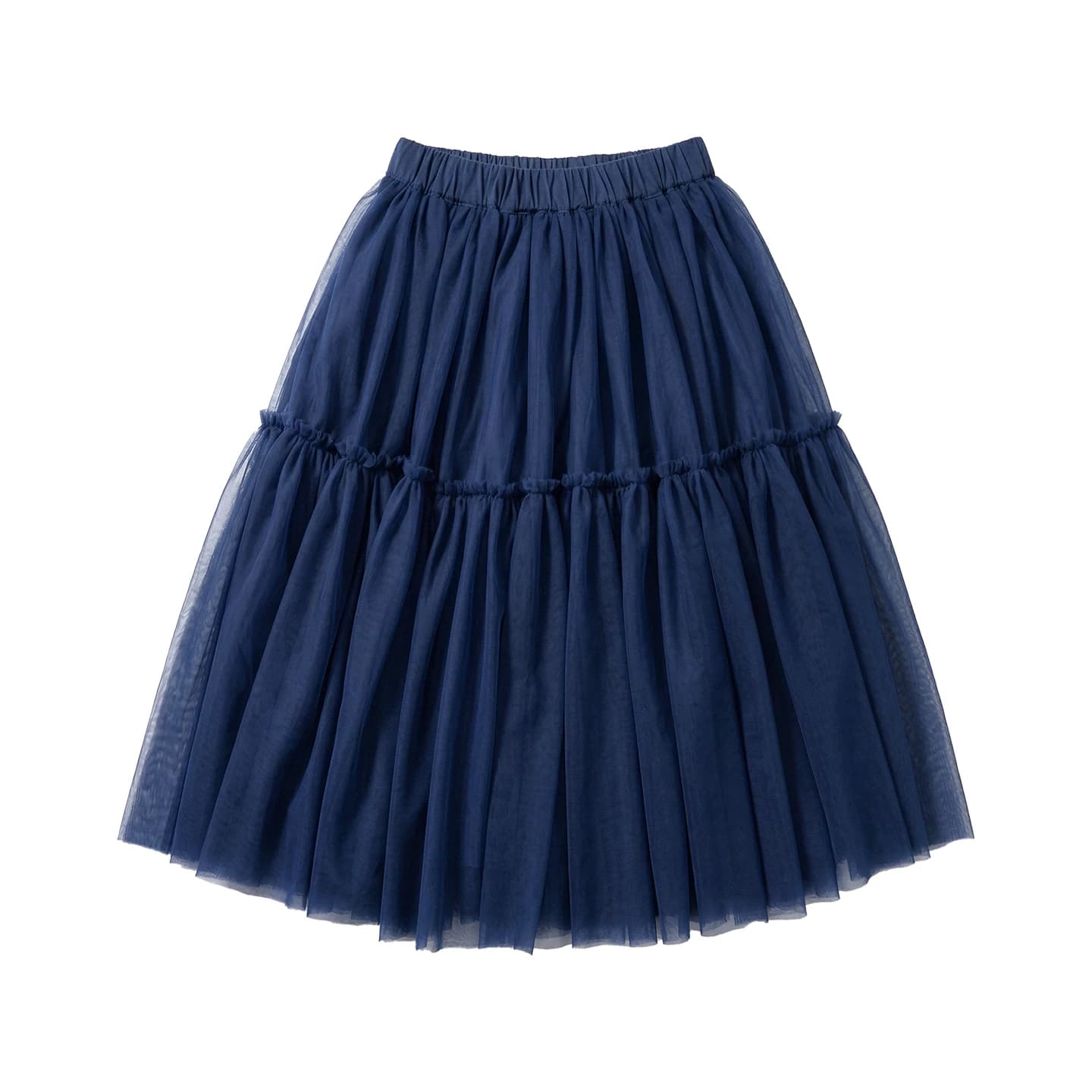 Jupe rétro en maille bleue imakokoni2026, jupe mi-longue à taille haute, coupe trapèze, polyvalente,