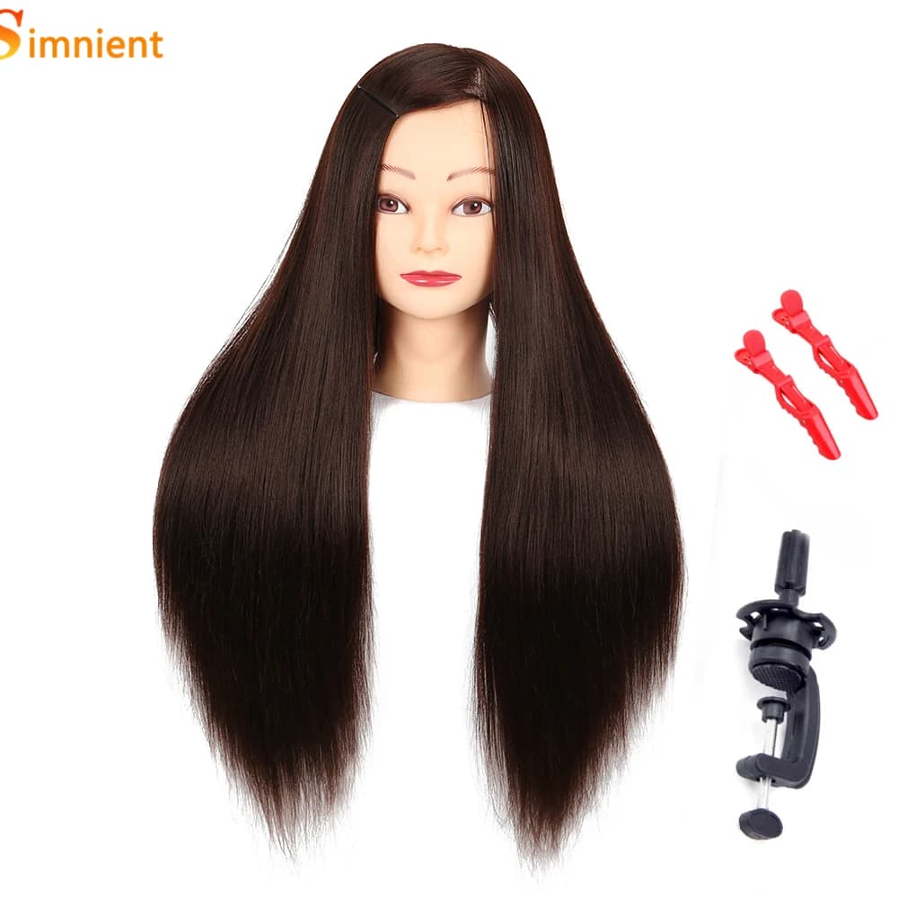 Tête de Mannequin pour Coiffures, Coiffure Tressée, Pas Cher, 70cm de Long, 100% Synthétique, Cheveu