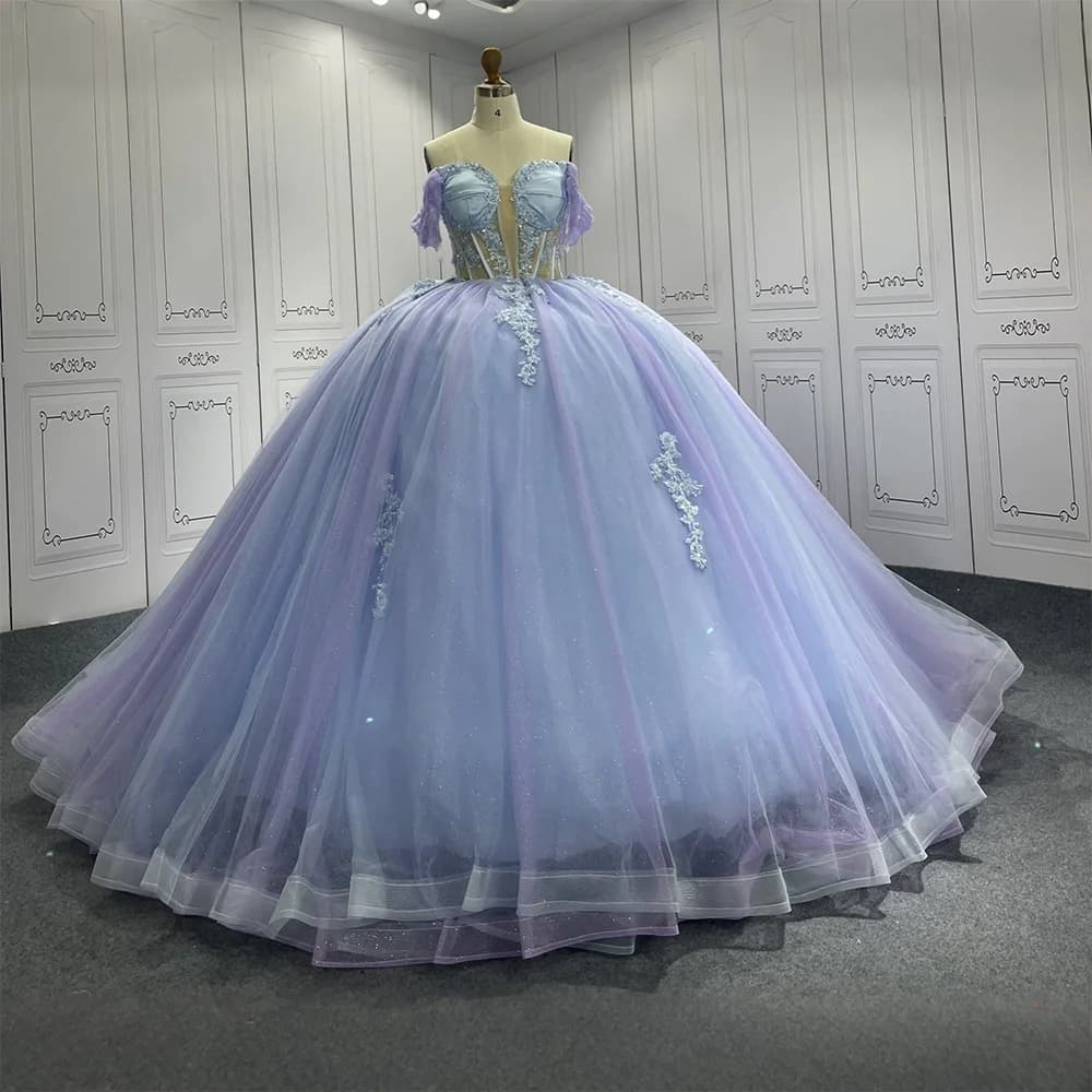 Robe Longue Classique Bleue pour Fille, Tenue de Bal Élégante et Personnalisée, de Haute Qualité, po