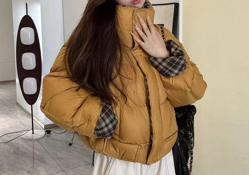 Veste en duvet et en coton pour femmes, nouvelle veste courte ample rétro Patchwork, petite et épais