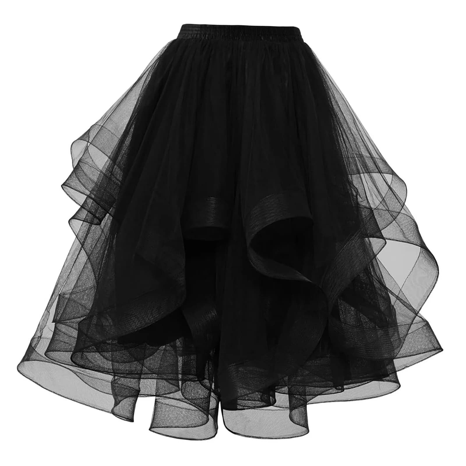 Mode Tulle jupe femmes Sweety Latin danse porter irrégulière mi-longue maille a-ligne jupes robes de
