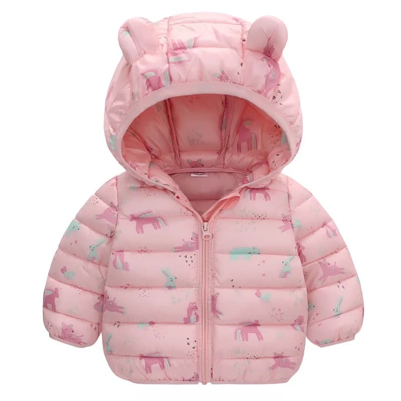 Manteaux en duvet pour bébés garçons et filles, vestes à manches longues avec imprimé de dinosaure d