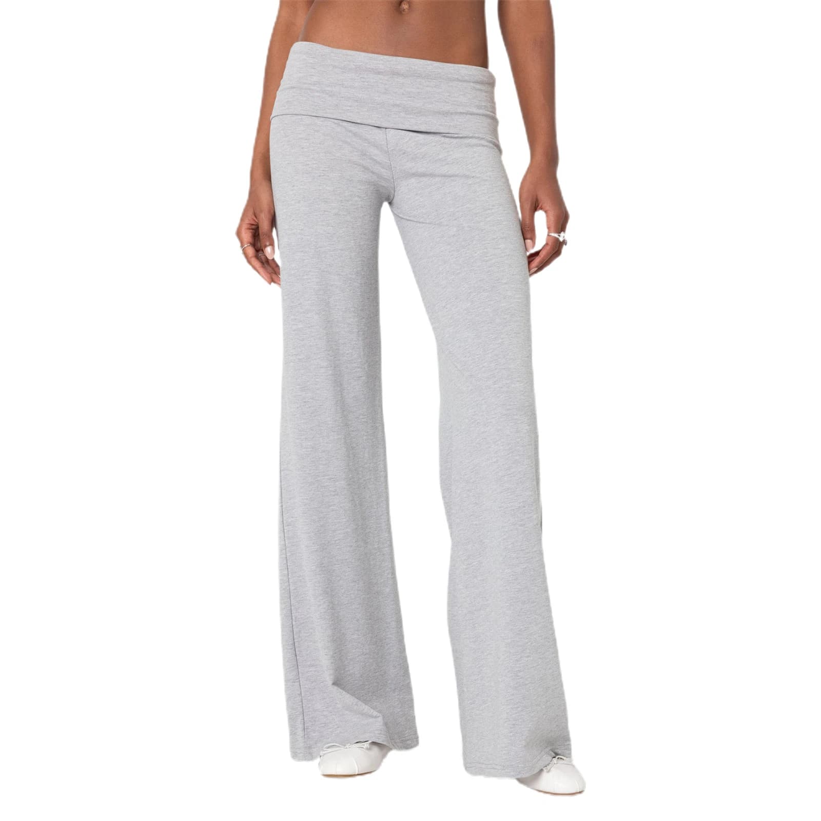 Femmes taille basse Flare Leggings plier sur maigre pantalons de Yoga jambe large extensible Bootcut