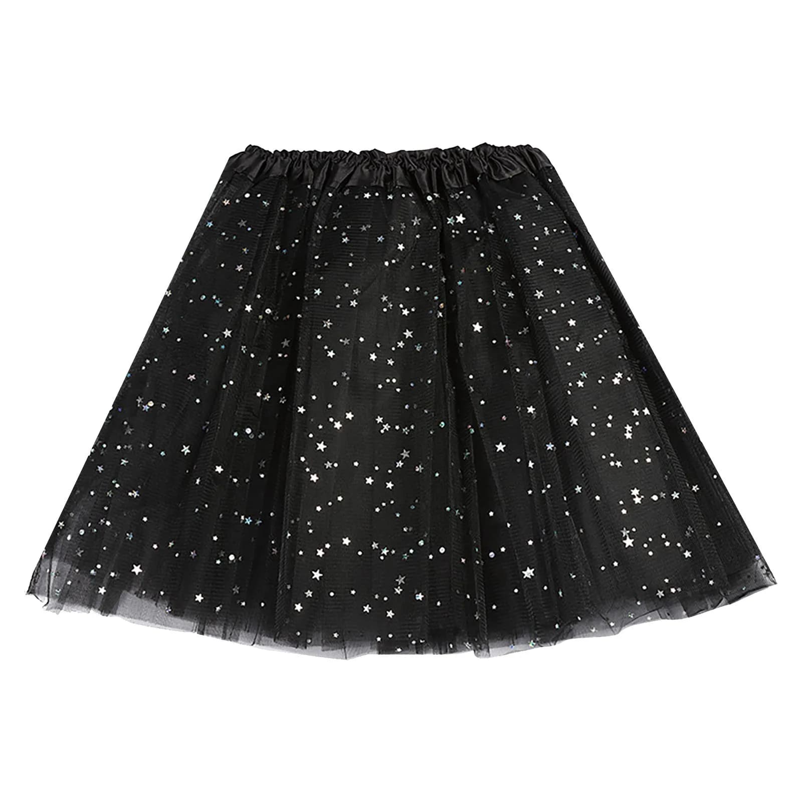 Jupe Tutu de danse pour femmes adultes, élégante, étoile, paillettes, maille unie, Tulle, élastique,