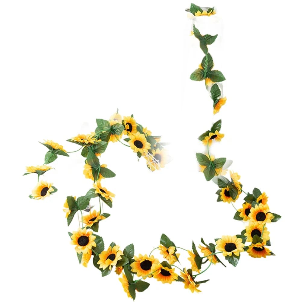 Guirxiété de fleurs artificielles pour rebords de fenêtre, tournesol réaliste, durable, sans entreti