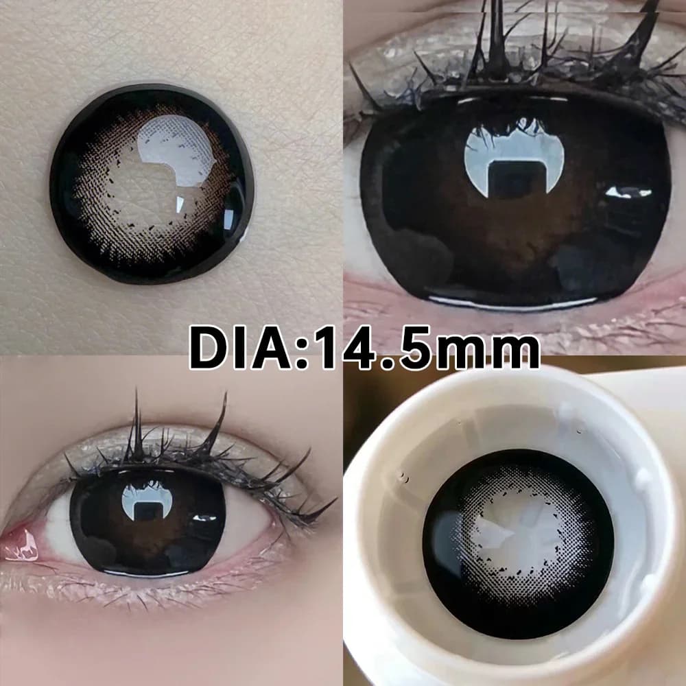 OVOLOOK-2pcs/paire lentilles de Contact expédition rapide grandes lentilles noires pour les yeux bea