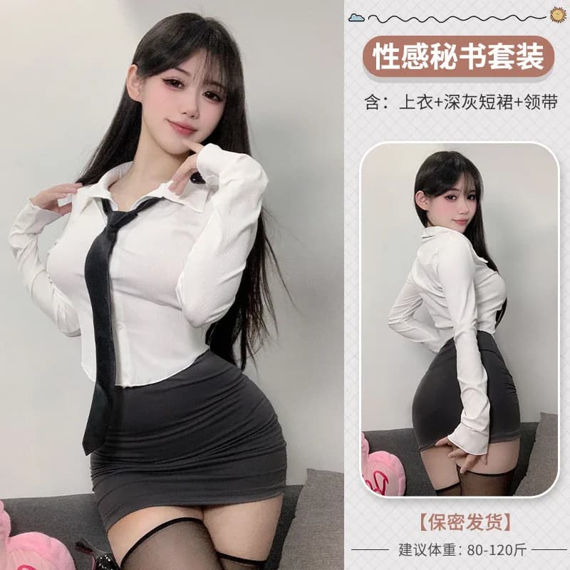 Style formel carrière femme secrétaire vêtements à la mode col rabattu manches longues chemise serré