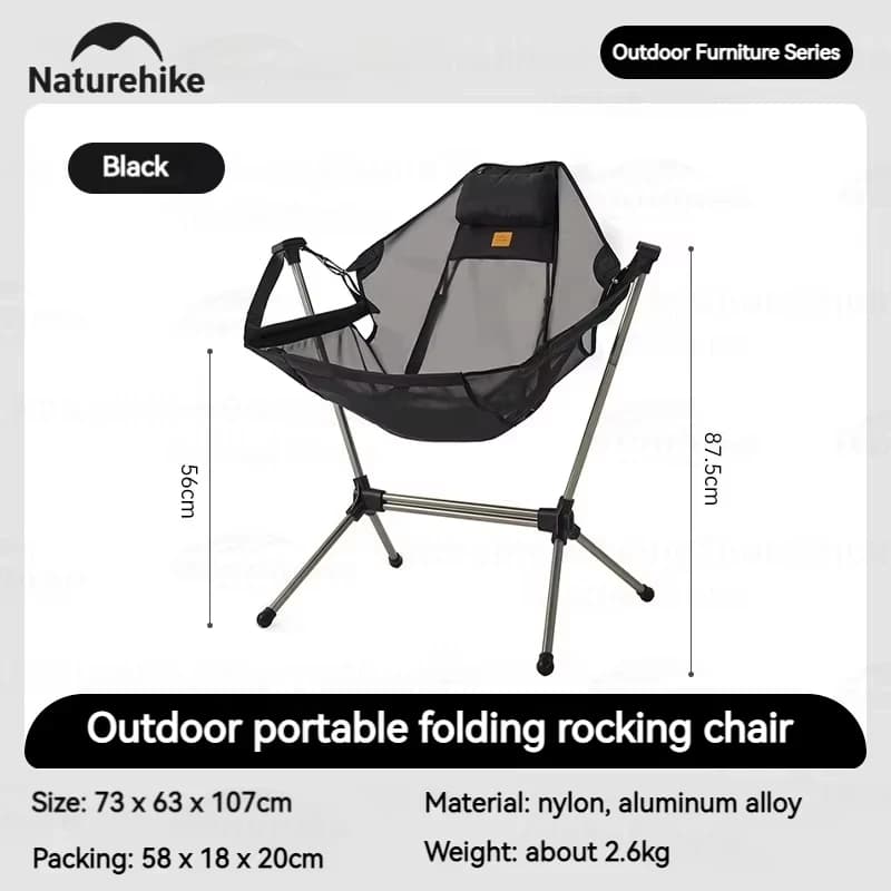 Naturehike – chaise à bascule pliante, chaise longue réglable, pour Camping, randonnée, plein air, p