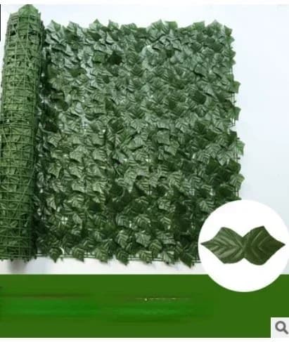 Clôture de Plantes de Jardin Artificielle, Faux Cuir oral elu Vert, Panneaux d'Écran de Confidential
