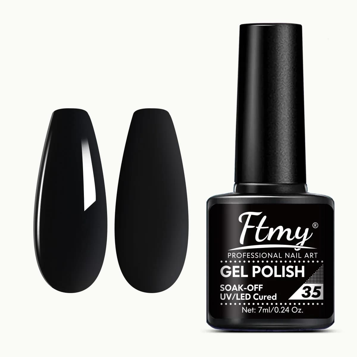Ensemble de vernis à ongles Gel noir et blanc, vernis à tremper UV/LED hypoallergénique longue durée