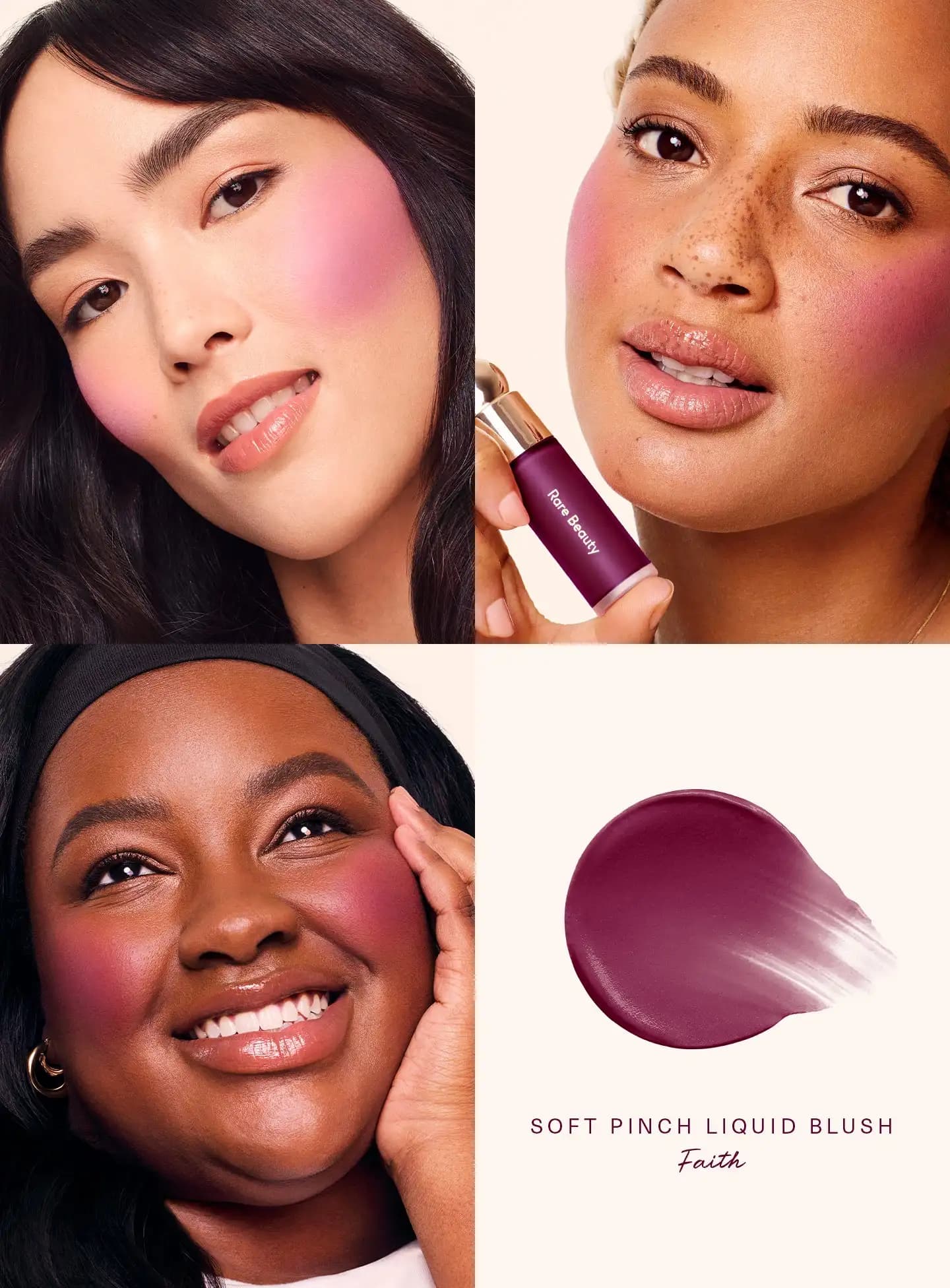 Rare Beauty Liquid Blush Long Lasting Plump Happy Lucky Love Blush Seamless Dewy Women Cosmetic Make