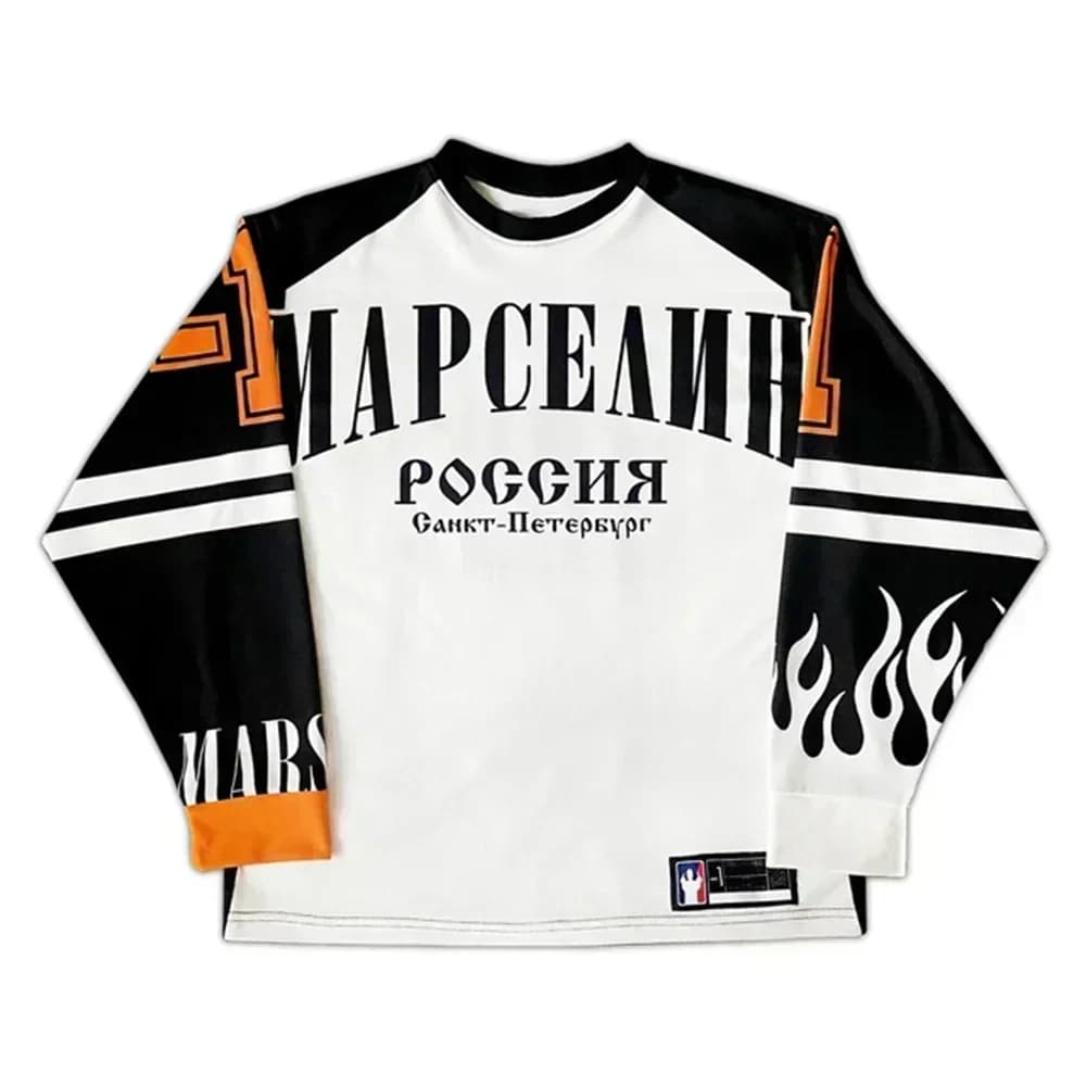 T-shirt à manches longues pour hommes et femmes, maillot de baseball décontracté, haut rétro, vêteme