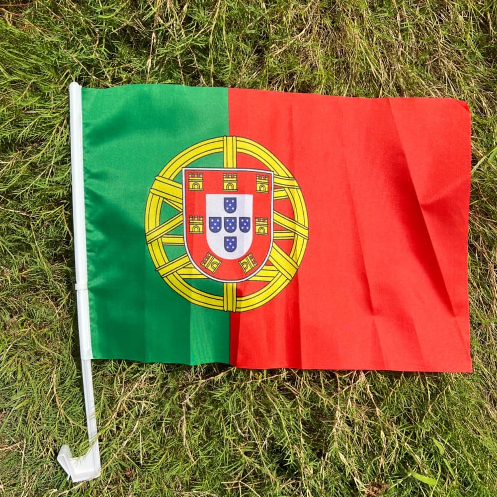 Drapeaux du Portugal 30x45cm 100 % polyester Drapeaux de voiture portugais du Portugal