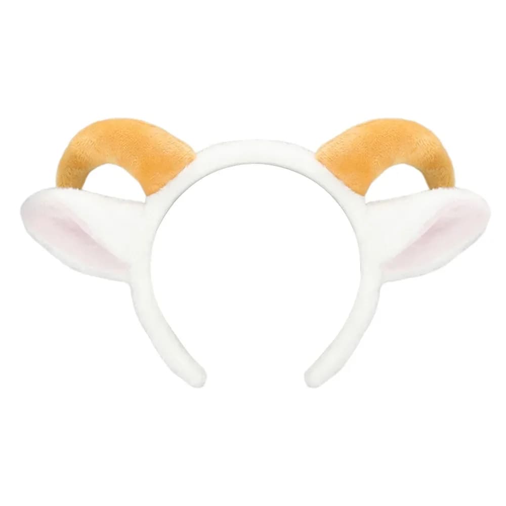 Bandeaux d'agneau en corne longue, oreilles d'animaux, accessoires pour cheveux de renard en peluche