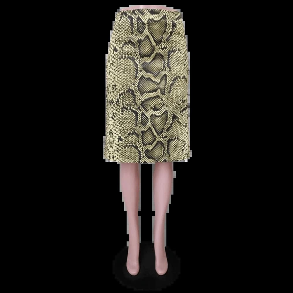 Jupe longue femme coupe ajustée léopard, taille haute, mi-longue, ligne A, patchwork contrastant, ét