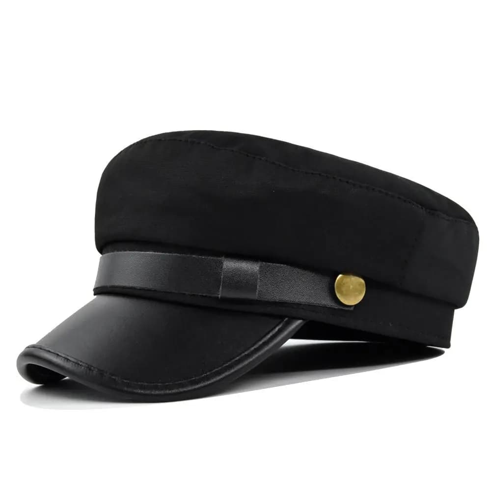 Casquette plate vintage marine style britannique, chapeau octogonal, béret, casquette à visière, cas