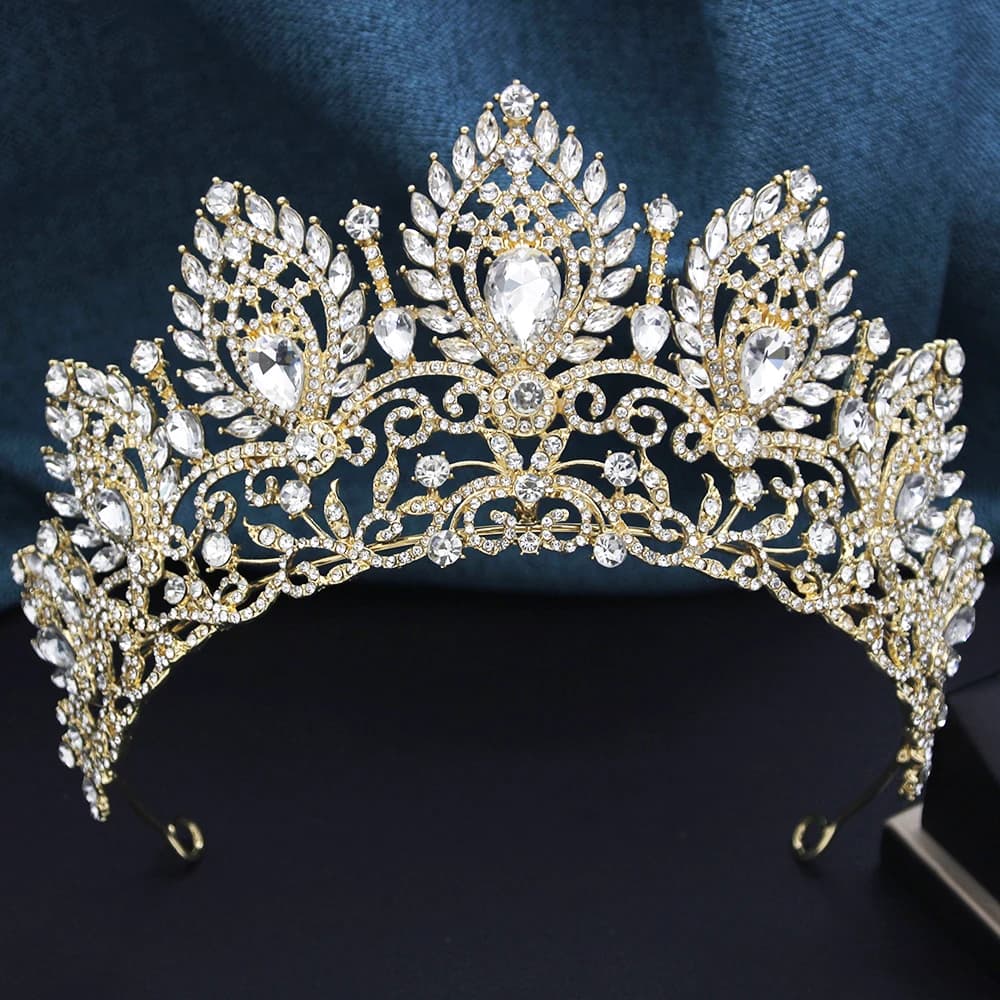 Couronne verte opale reine royale, grand diadème, couronnes de mariée pour femmes, diadèmes pour fêt