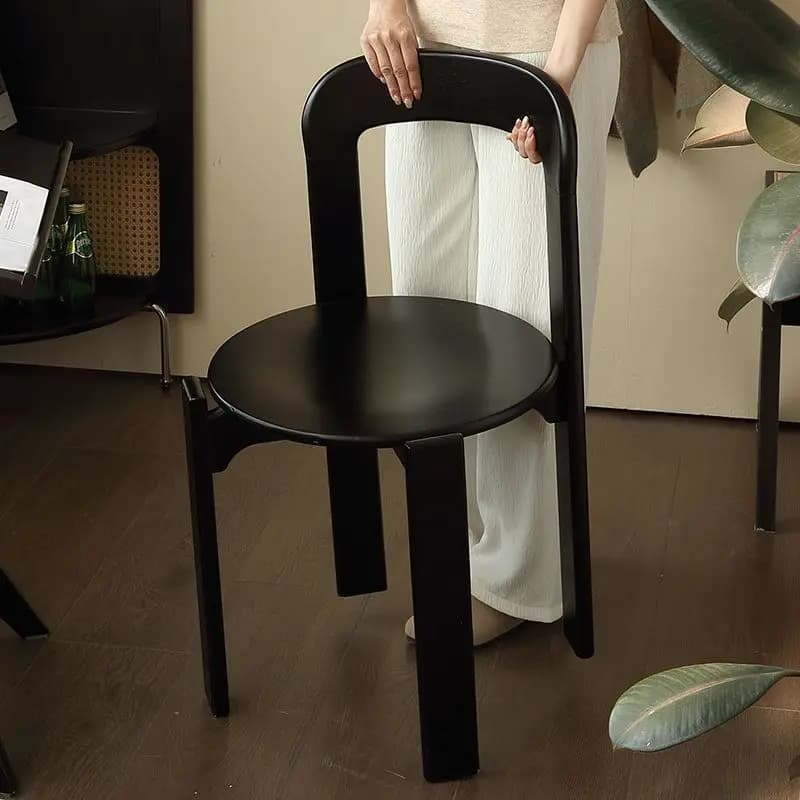 Chaise de salle à manger rétro française, Design de maître, dossier de maquillage, chaise de salon, 