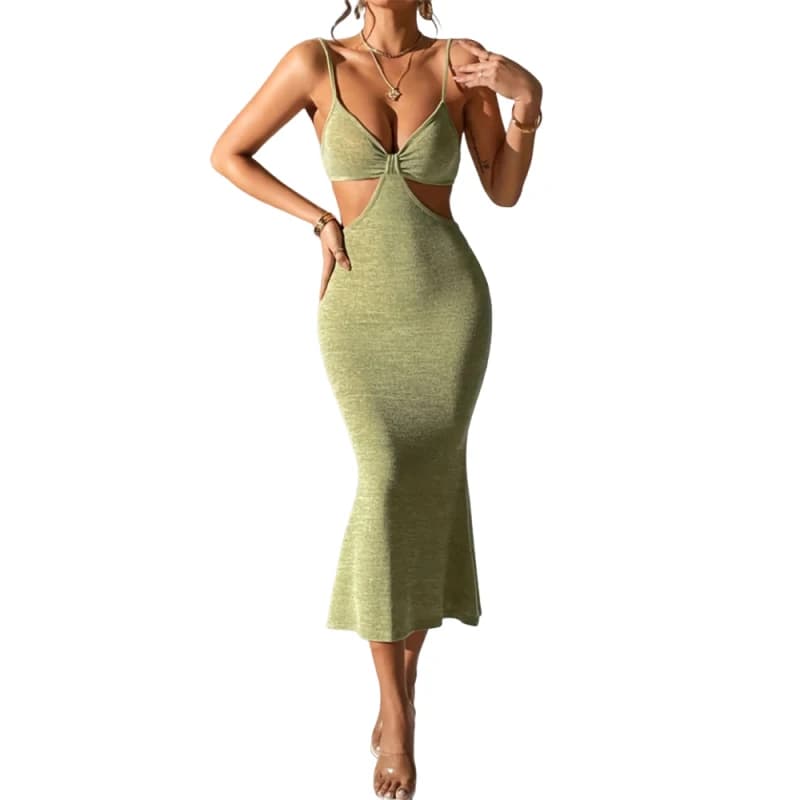 Sexy Camisole plage longue robe dos nu été nouveau Style vacances décontracté robe élégante sans man