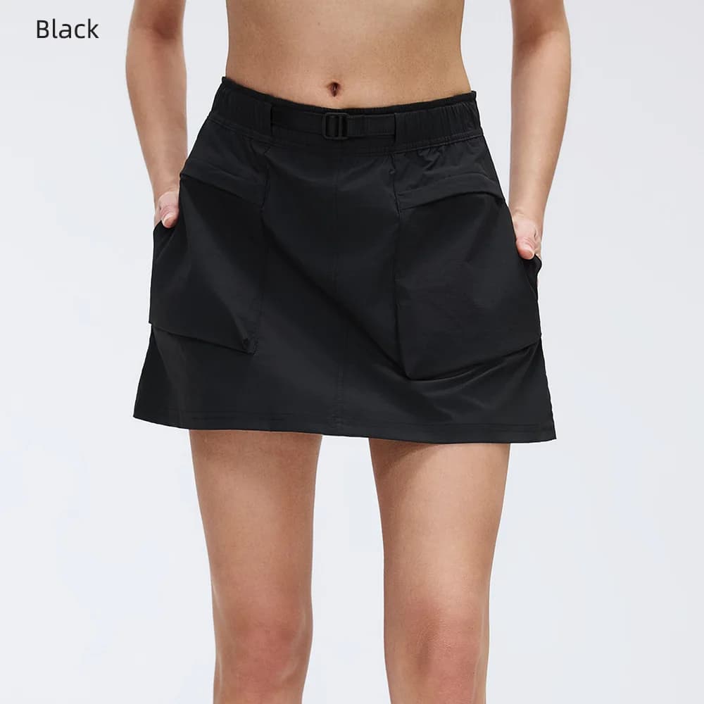 Jupe courte de travail pour femme 2-en-1 avec doublure de sécurité anti-exposition, imperméable, séc