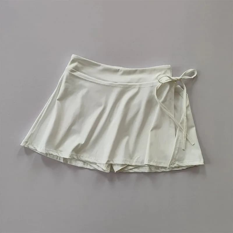 Jupe-short de sport pour yoga, badminton et tennis, séchage rapide, avec poches et fente latérale, p
