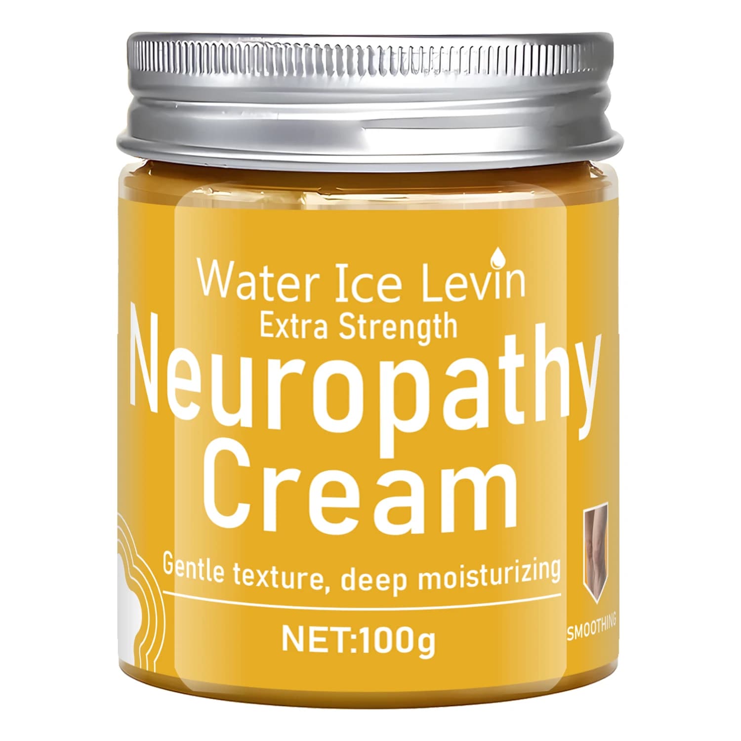 Crème de neuropathie extra résistante Water Ice Levin. Hydratant profond et doux pour les personnes 