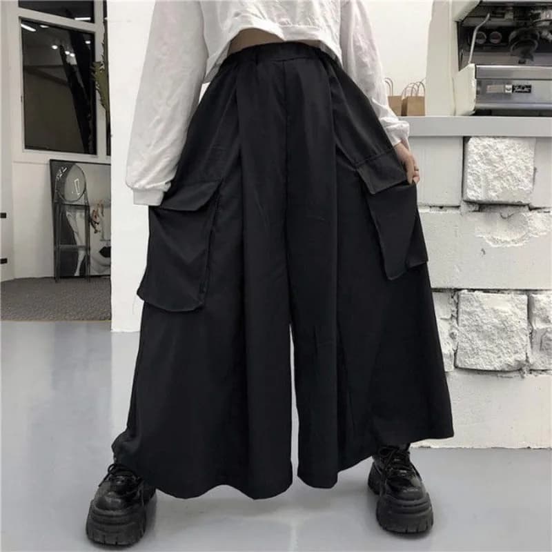 Pantalon Cargo pour Femme, Style Japonais Harajuku, Streetwear Décontracté, Poches BF, Book ine Long