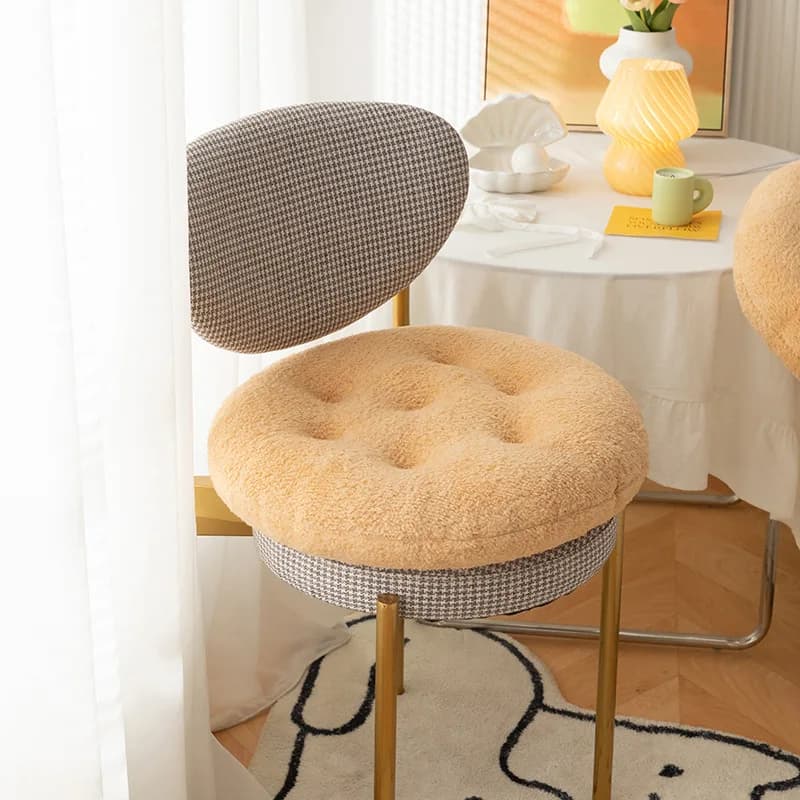 Coussin de chaise rond en velours d'agneau, Super doux, fesses au sol, Futon, chambre à coucher, bai