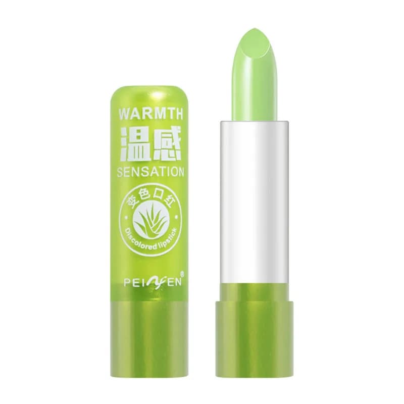 Rouge à lèvres à changement de couleur à l'aloe vera, longue tenue, hydratant, activé par la tempéra