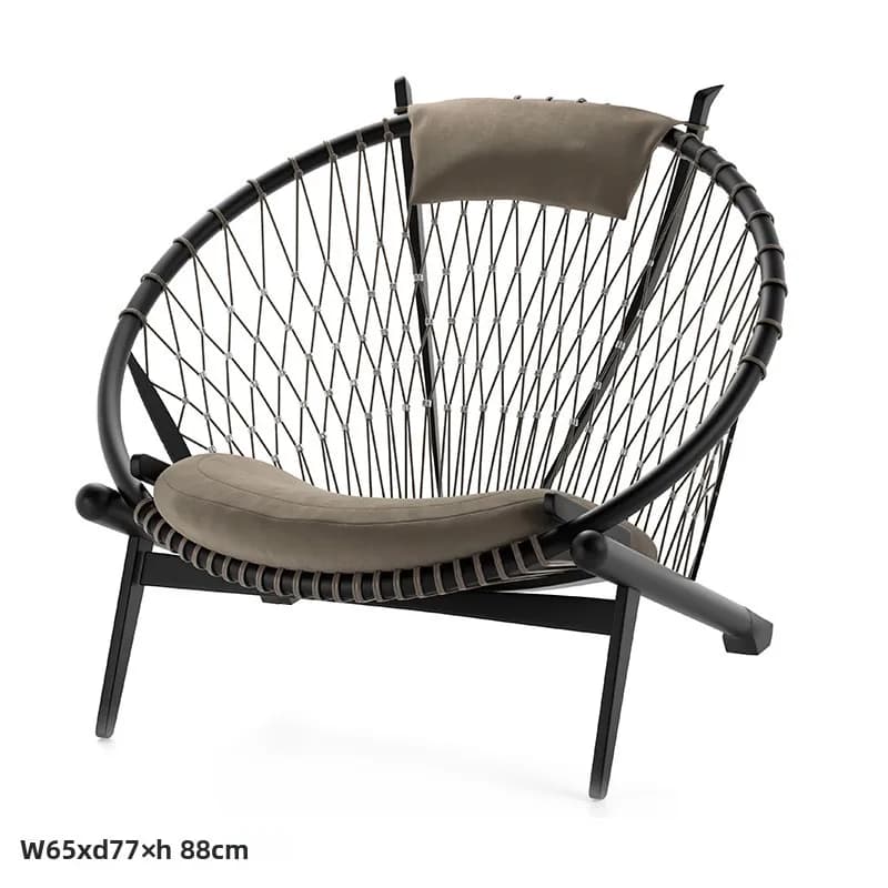 Chaise nordique paresseuse pour une personne, chaise longue de loisirs tissée, chaises simples de st