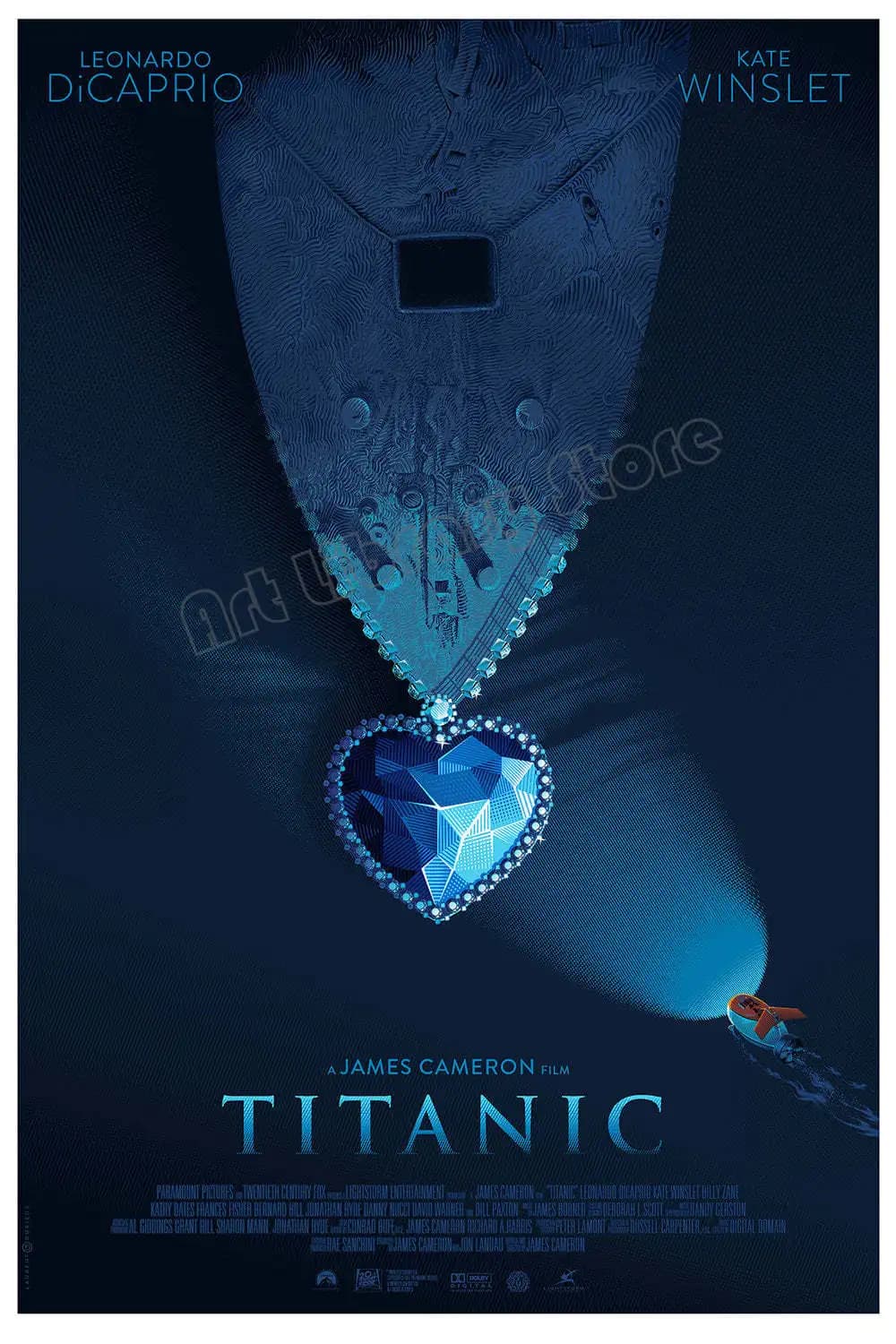Affiche de film romantique classique des années 90, Titanic, peinture sur toile rétro, art mural Leo