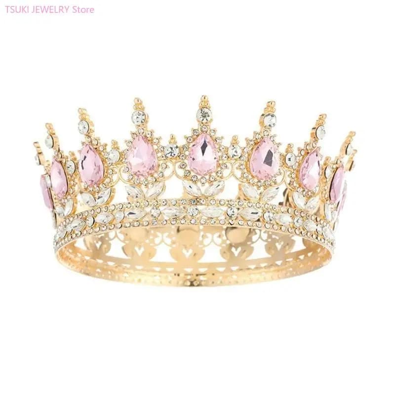 62KE – couronne scintillante, bandeau à mode pour événement mariée d'anniversaire