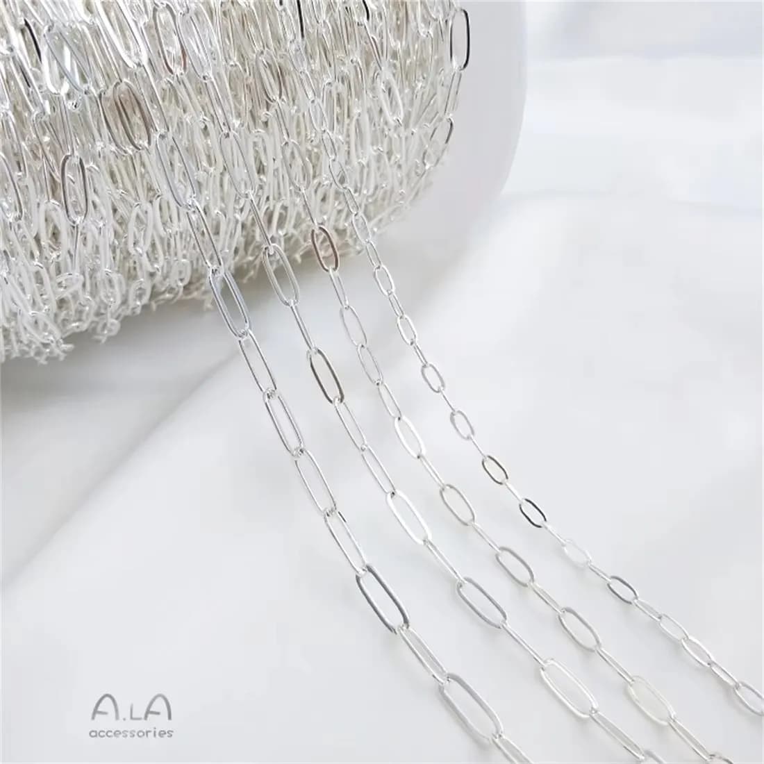 JOLong-Collier Rectangulaire Couvert d'Argent, Bijoux promenales Faits à la Main, JODIY, JOB634