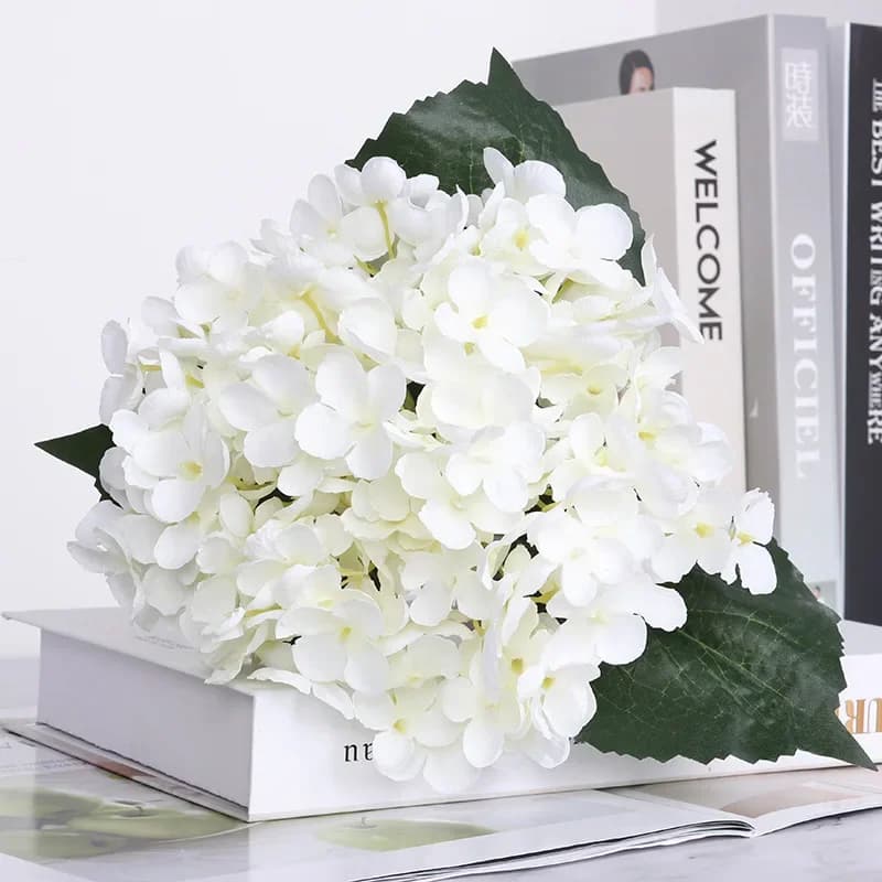 Fleur d'hortensia artificielle 20cm, grande tête de fleur, Simulation de style européen, 11 fourchet