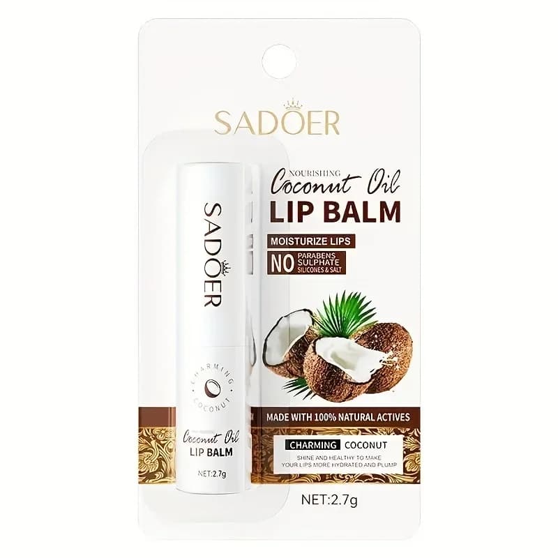 Baume à lèvres en noix de coco – Nutrition et humidité durables pour hommes et femmes – Baume à lèvr