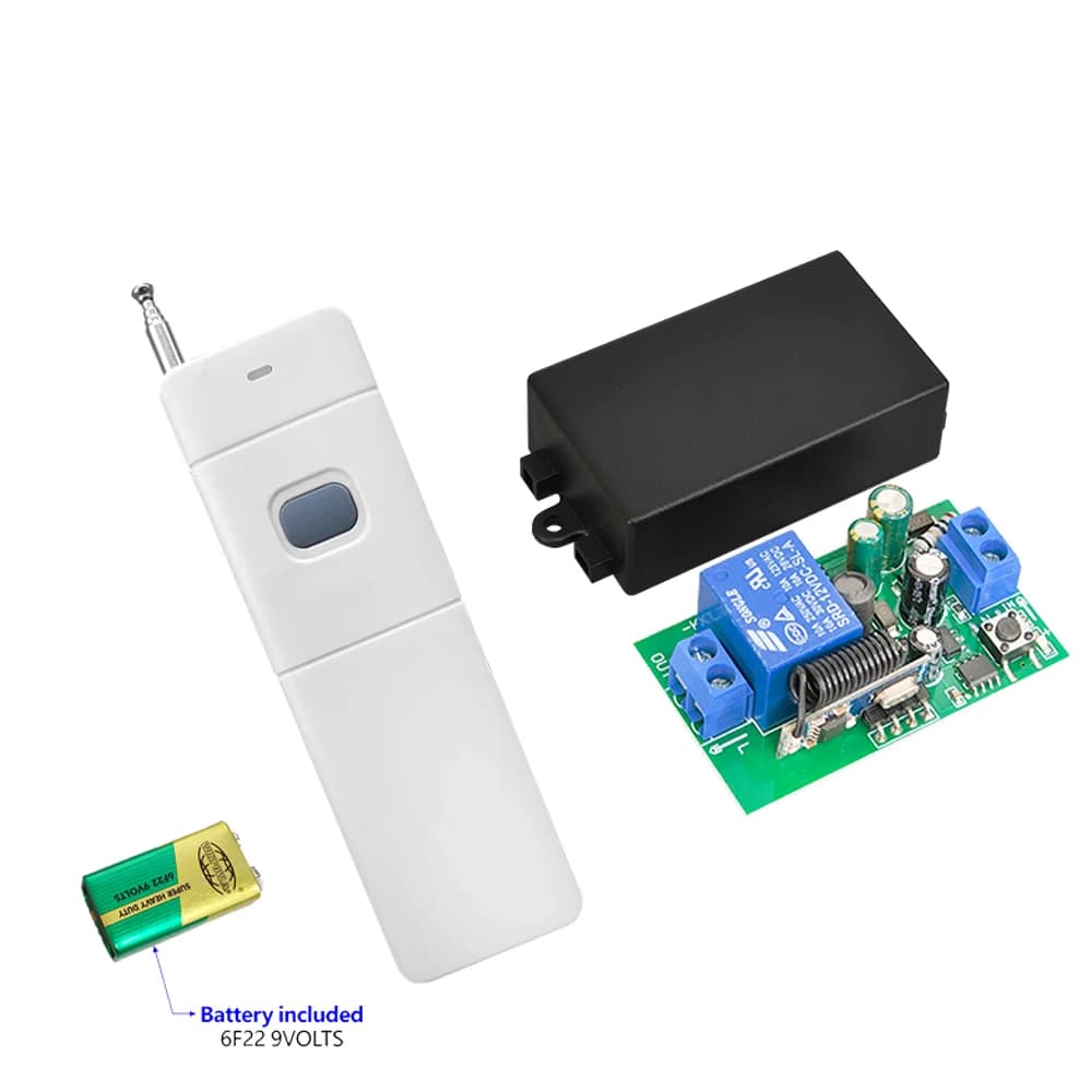 Commutateur de télécommande sans fil longue portée de 3000M, récepteur de relais 220V 1CH 433Mhz ave