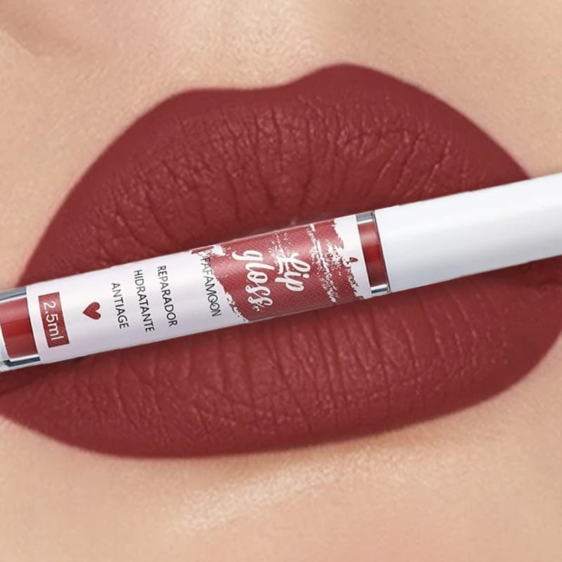 12 Couleurs Rouge à Lèvres Velours Mat Longue Tenue Imperméable Facile à Appliquer Anti-transfert Te