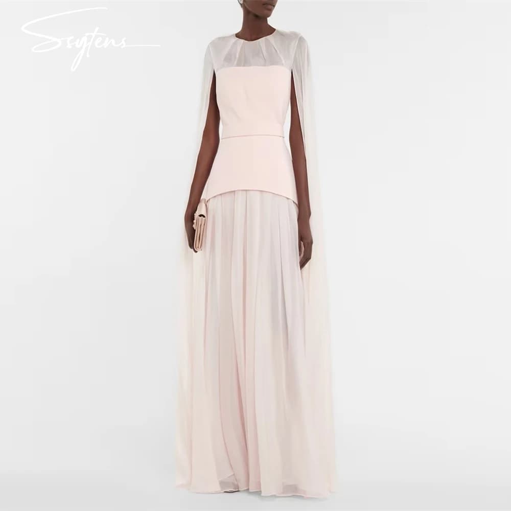 Robe de Soirée Longue en Mousseline de Soie pour Femme, Tenue Élégante, Éducative, Rose Clair, à Man