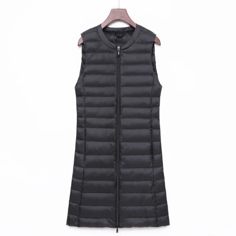 2025 Ultra léger vers le bas gilet femmes Long gilet coupe-vent léger chaud gilet femme vers le bas 