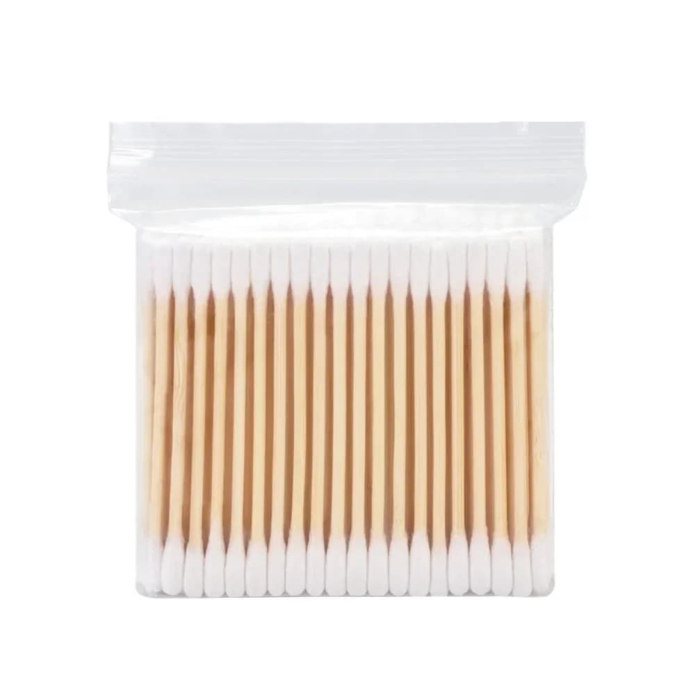 Coton-tige en bois, 100 pièces, coton-tige à Double pointe, sans chlore, hypoallergénique, outils de