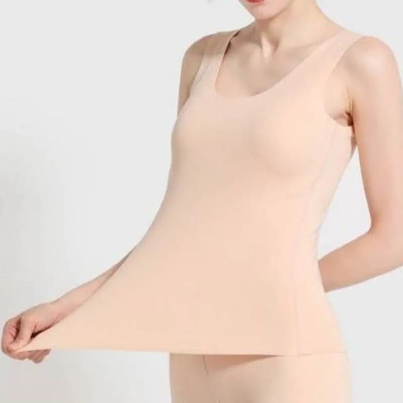 Gilet thermique, sous-vêtements thermiques, vêtements d'hiver pour femme, haut confortable et chaud,