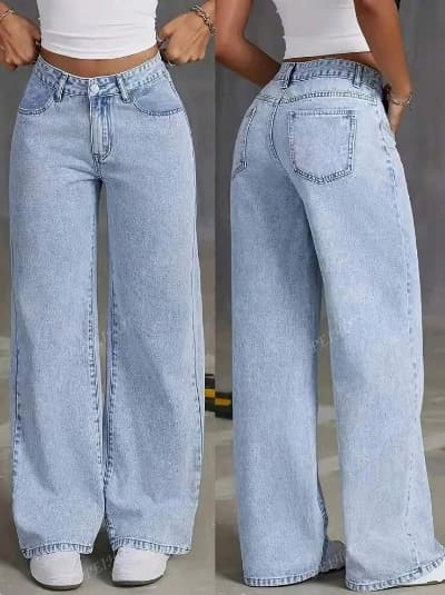 Les nouveaux jeans croisés pour femmes de 2025 sont des pantalons longs taille haute, jambes droites