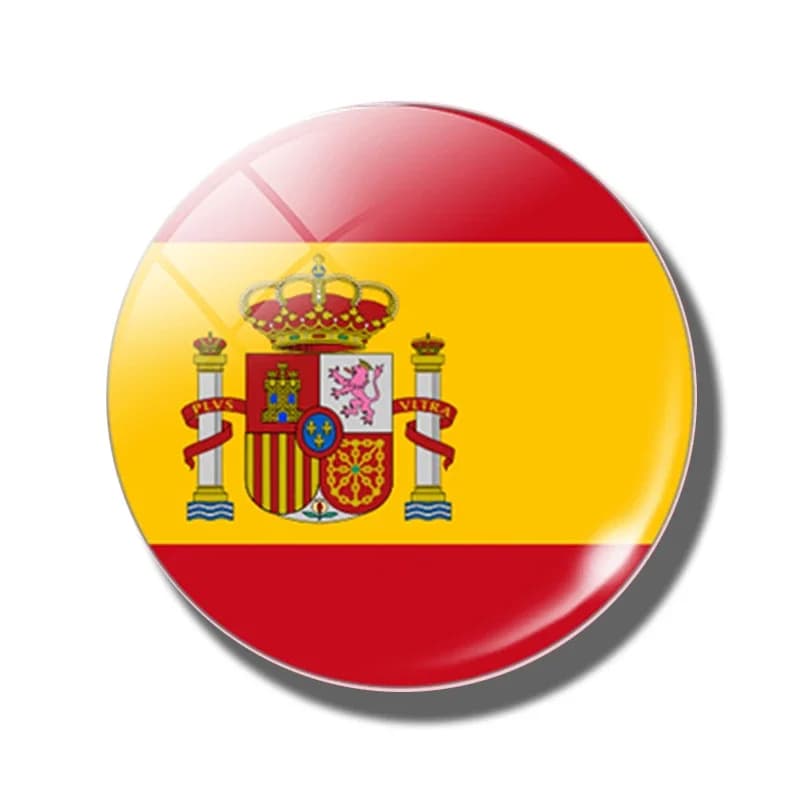Drapeau National d'Espagne 30MM aimants pour réfrigérateur Europe du Sud Portugal Italie Bulgarie Ma
