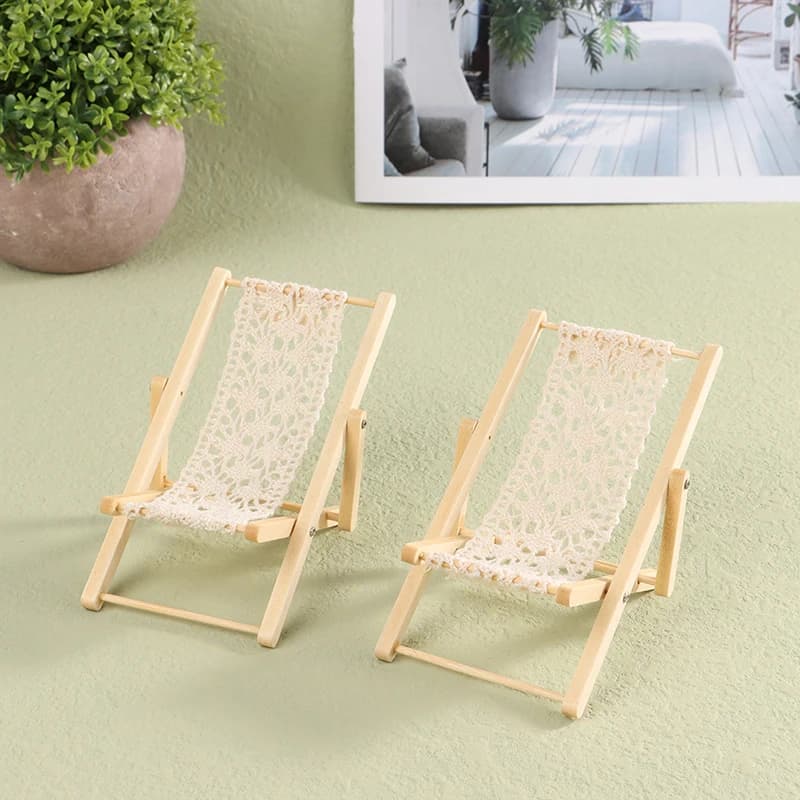 1/12 maison de poupée chaise longue pliable maison de poupée chaise longue modèle maison de poupée M