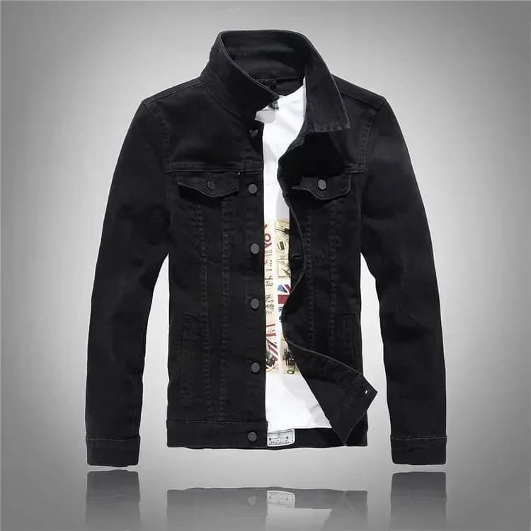 2026 hommes Denim Jeans manteaux veste printemps automne hommes mince Denim veste solide à manches l