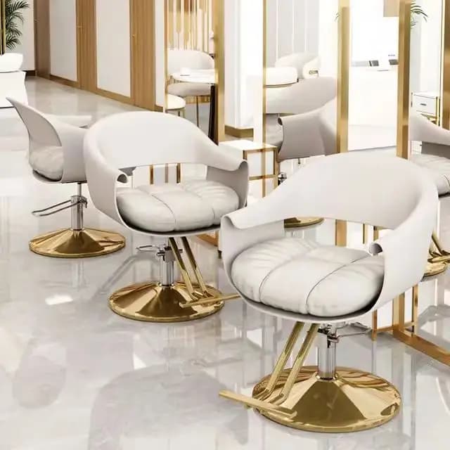 Chaise de Salon en cuir de luxe avec fonction rotative d'ascenseur léger chaise de shampoing inclina