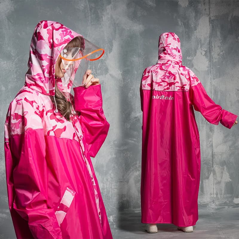 CamSolomon-Manteau de Pluie Long pour Femme et Homme, Poncho Allongé Couvert de Pieds pour Moto, Voi
