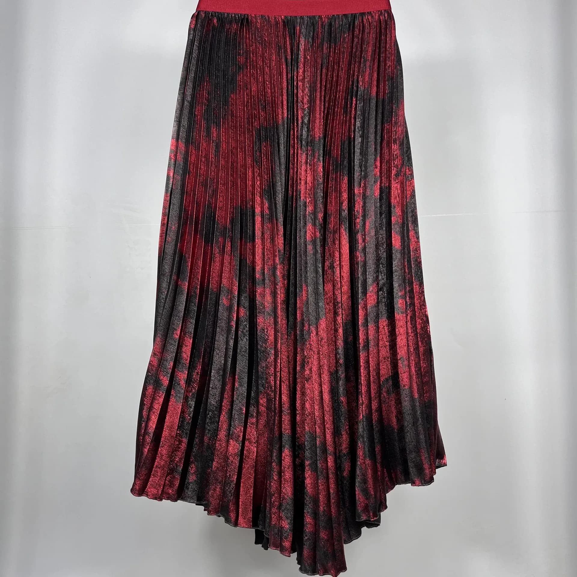 Jupe plissée style vieux argent pour femmes, vêtements de rue chic, style minimaliste, jupe mi-longu