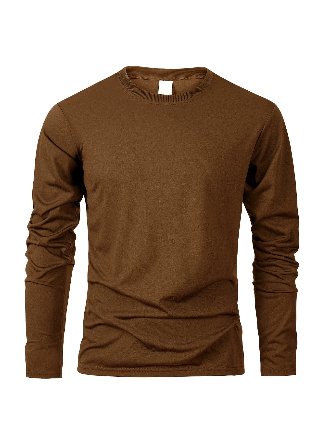T-shirts à manches longues pour hommes T-shirts décontractés à col rond évacuant l'humidité hauts po